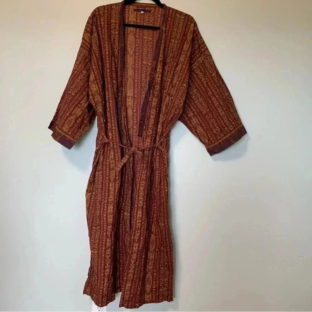 Peruvian Connection 100% pima cotton  robe with belt